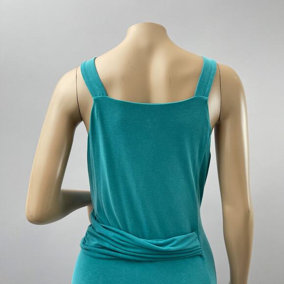 Maeve Anthropologie Dress Women L Azores Teal Blue Midi Boho Casual Coastal - Picture 6 of 11